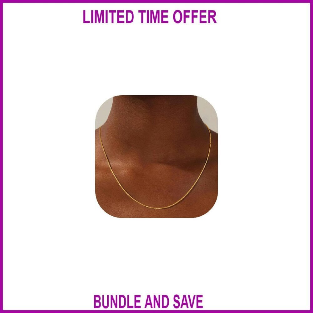Sterling Silver Box Chain Necklace 16-22 Inch S925 Jewelry Gift